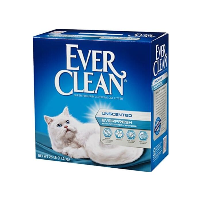 Ever Clean Cat Litter - Unscented EverFresh with Activated Charcoal 25lb