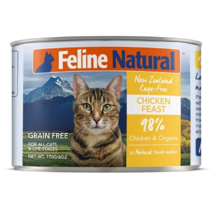 Feline Natural Single Protein Cat Canned Food - Chicken Feast 170g