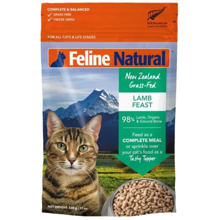Feline Natural Freeze Dried Cat Food - Lamb Feast 320g