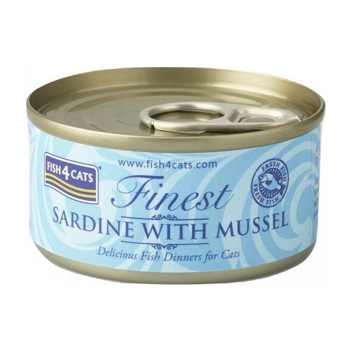 Fish4Cats Cat Wet Food - Finest Sardine With Mussel 70g