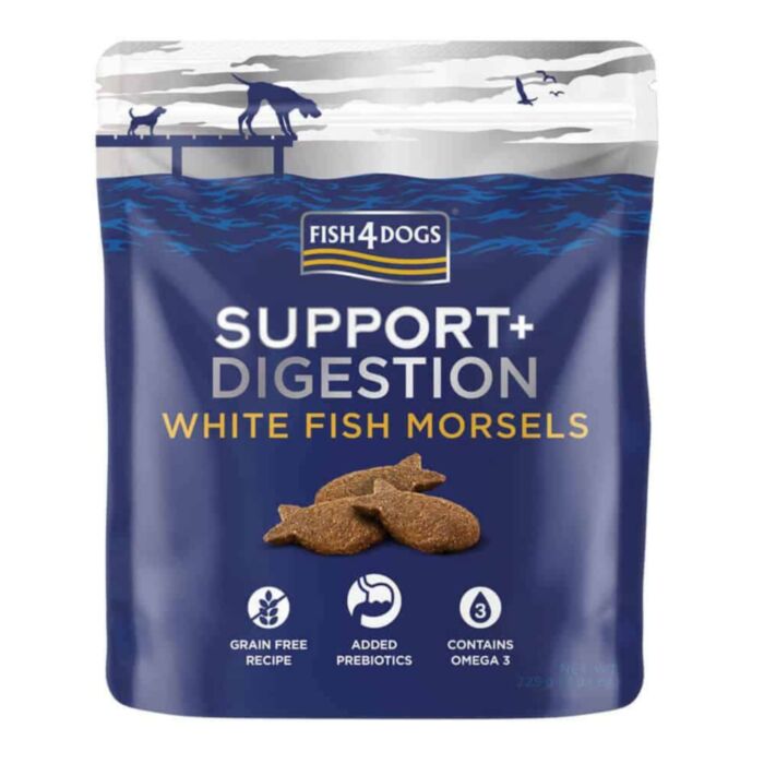 Fish4Dogs Dog Treat - Support Digestion - White Fish Morsels 225g