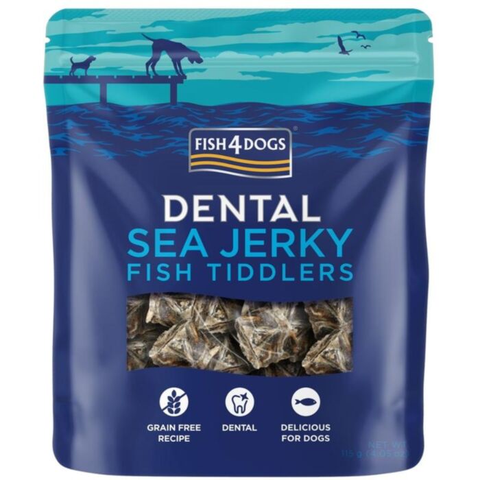 Fish4Dogs Dog Dental Treat - Sea Jerky Fish Tiddlers 115g