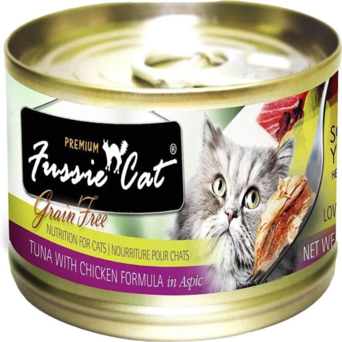 Fussie Cat Black Label Premium Canned Food - Tuna with Chicken 80g