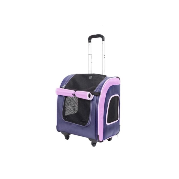 IBIYAYA Liso Backpack Parallel Transport Pet Trolley - Purple/Blue