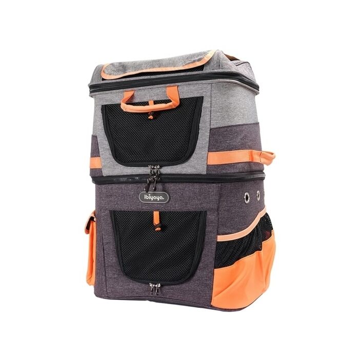 IBIYAYA Two-tier Pet Backpack - Gray 