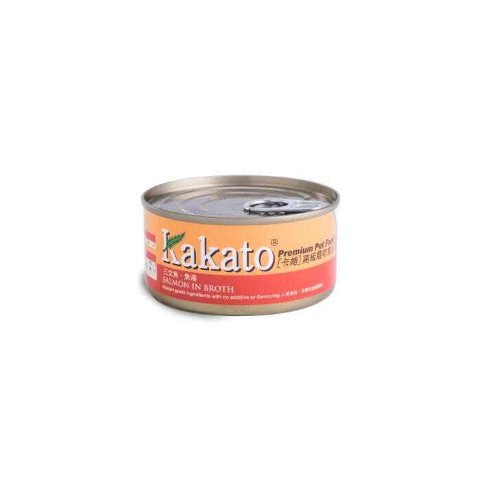 Kakato Cat & Dog Canned Food - Salmon in Broth 