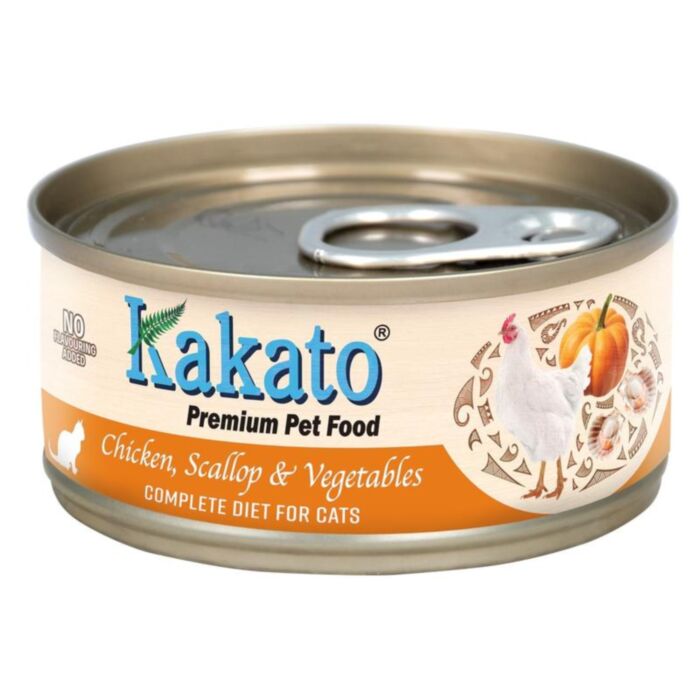 Kakato Cat Canned Food - Complete Diet - Chicken, Scallop & Vegetables 70g