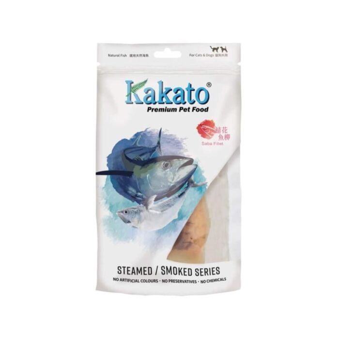 Kakato Cat & Dog Treat - Steamed/Smoked Series - Saba Fillet 20g x 4pcs