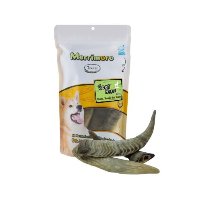 Merrimore Dog Treat - Air Dried Goat Horn (3pc)