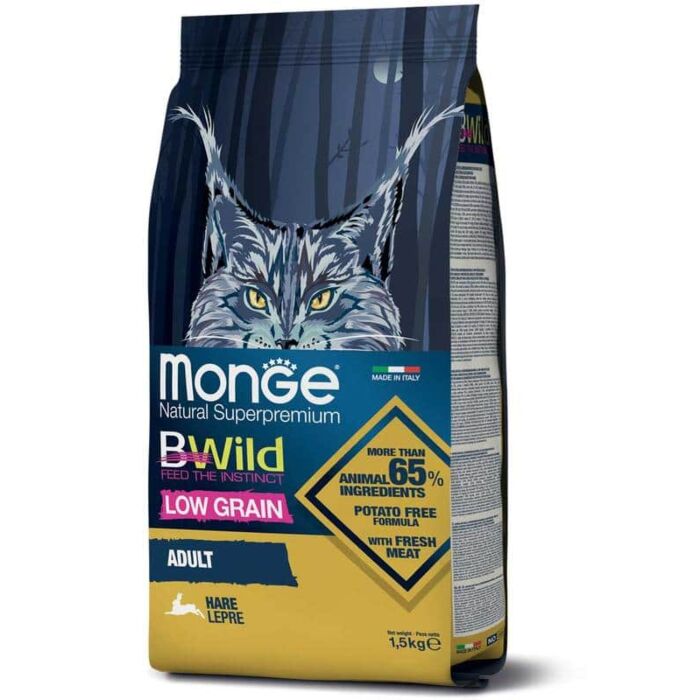 MONGE BWild Dry Cat Food - Hare