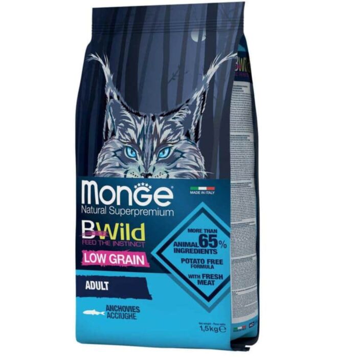 MONGE BWild Dry Cat Food - Anchovies