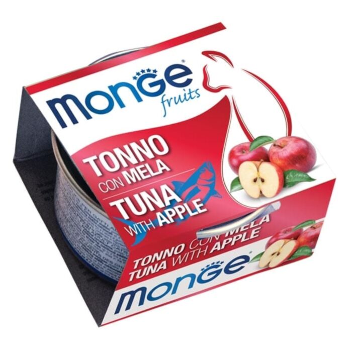 MONGE FRUITS Cat Canned Food - Tuna & Apple 80g