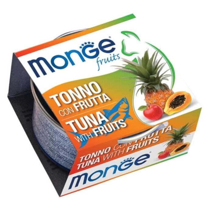 MONGE FRUITS Cat Canned Food - Tuna & Fruits 80g