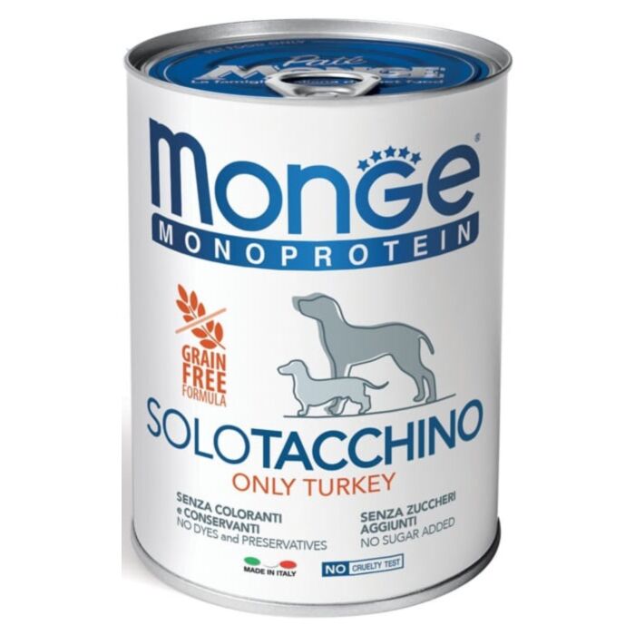 MONGE Dog Canned Food - MonoProtein - Turkey 400g