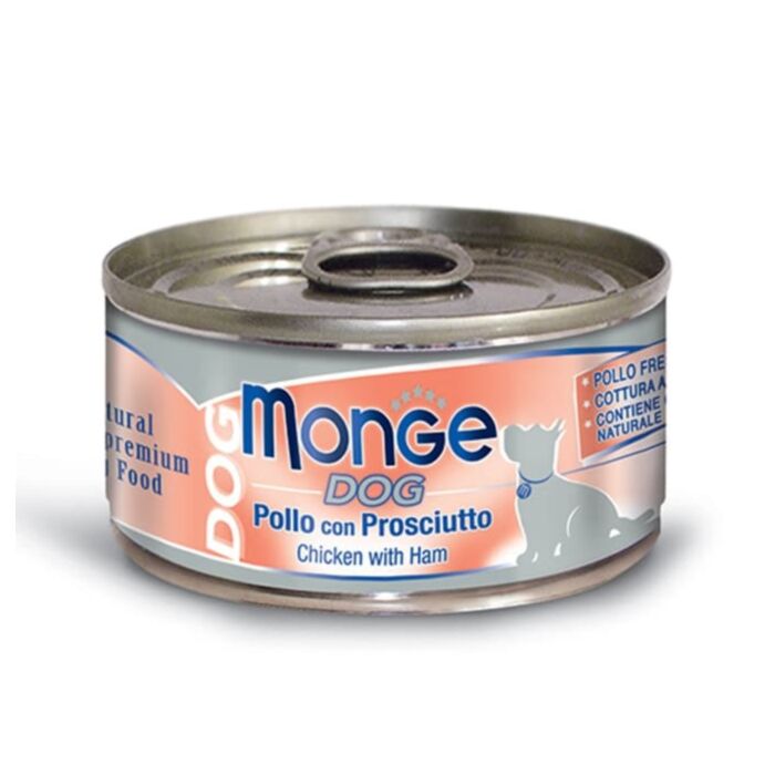 MONGE Dog Canned Food - Chicken with Ham 95g