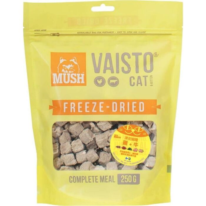 MUSH Vaisto Cat Food - Freeze-Dried Chicken & Beef 250g