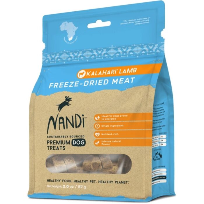 NANDI Dog Treat - Premium Freeze Dried Kalahari Lamb 57g