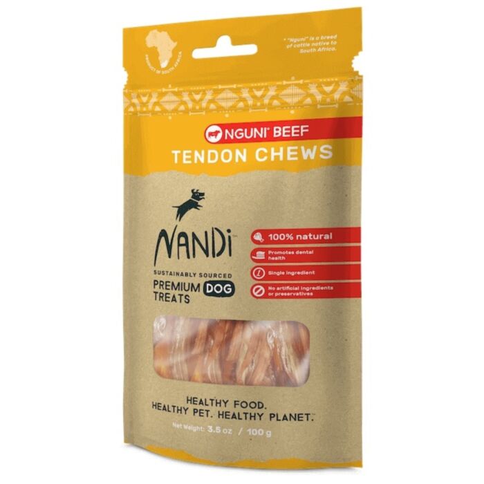 NANDI Dog Treat - Nguni Beef Tendon Chews 100g