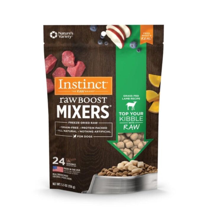 Nature's Variety Instinct Dog Food - Raw Boost Mixers - Grain Free Grass-Fed Lamb 5.5oz