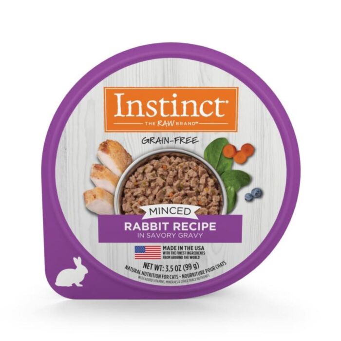 Nature's Variety Instinct Cat Cup Food - Grain Free Minced Rabbit 3.5oz