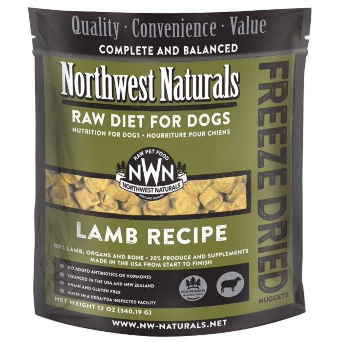Northwest Naturals Freeze Dried Dog Food - Lamb 340g