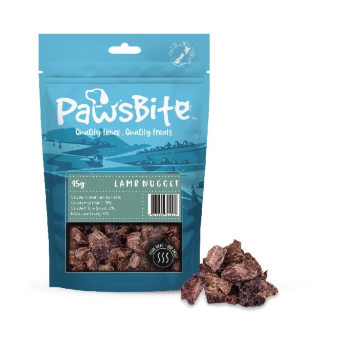 PawsBite Cat & Dog Treat - Air Dried Lamb Nugget 45g