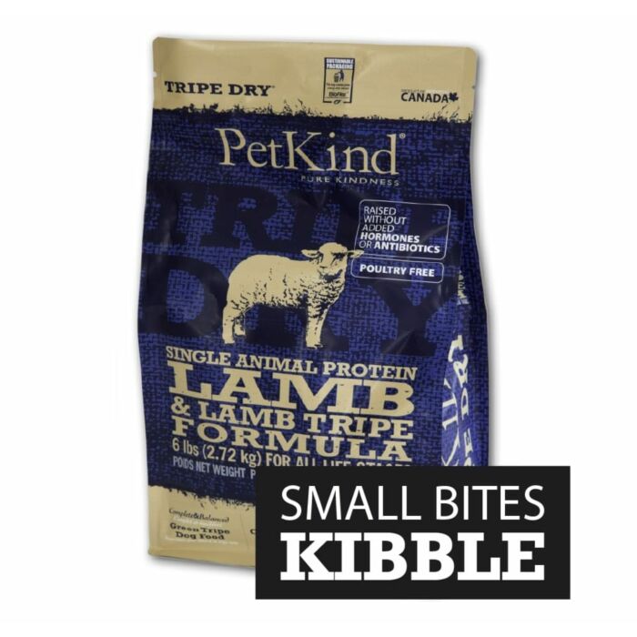 PetKind Grain Free Dog Food - Small Bites - Single Animal Protein Lamb & Lamb Tripe