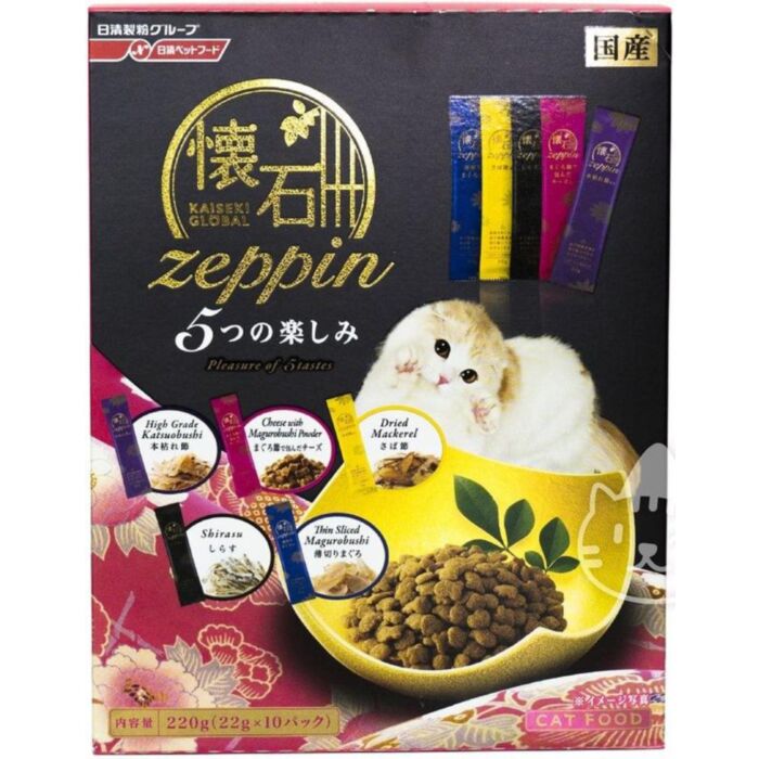 PETLINE Kaiseki Zeppin Cat Food - 5 Tastes Pleasure 220g