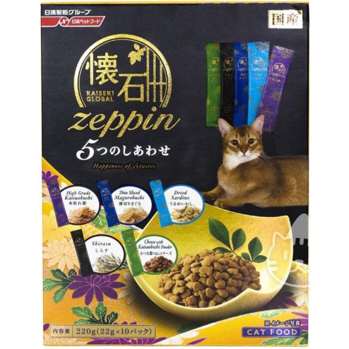 PETLINE Kaiseki Zeppin Cat Food - 5 Tastes Happiness 220g