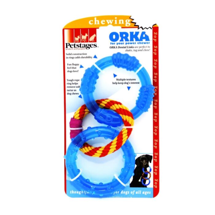 Petstages Dog Toy - Orka Dental Triple Links (9.5 x 4 inch)