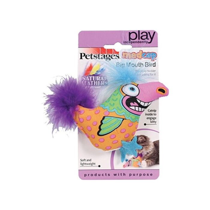 Petstages Cat Toy - Madcap Big Mouth Bird (4 x 2 inch)
