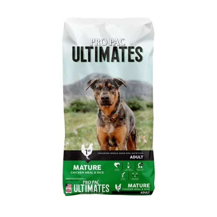 PRO PAC Senior Dog Food - Ultimates - Chicken Meal & Brown Rice