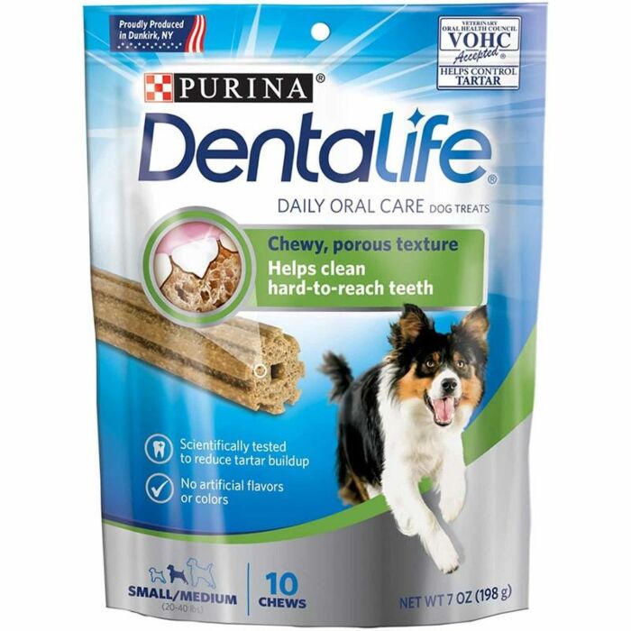 Purina Dentalife Dog Dental Treat - Daily Oral Care - Small & Medium 7oz