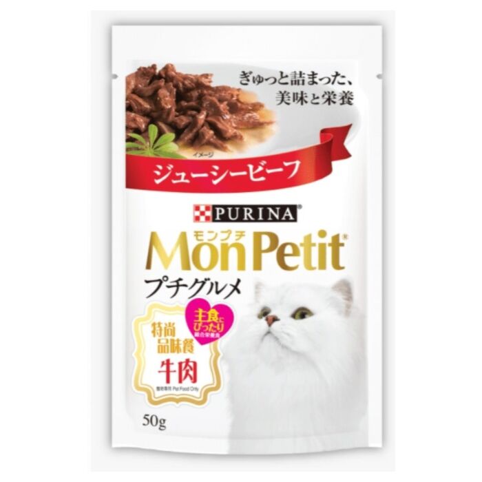 Purina Mon Petit Gourmet Cat Pouch - Beef 50g