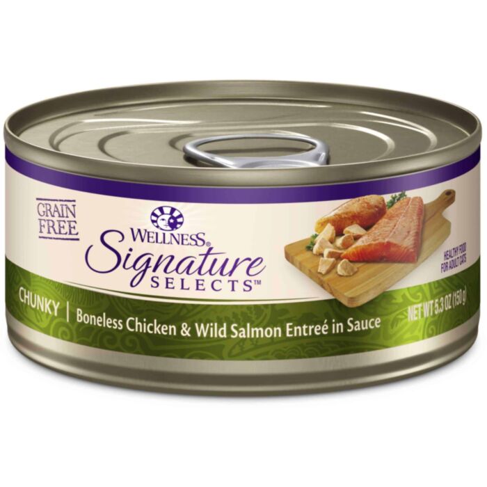 Wellness CORE Signature Selects Cat Canned Food - Chunky Boneless Chicken & Wild Salmon 5.5oz