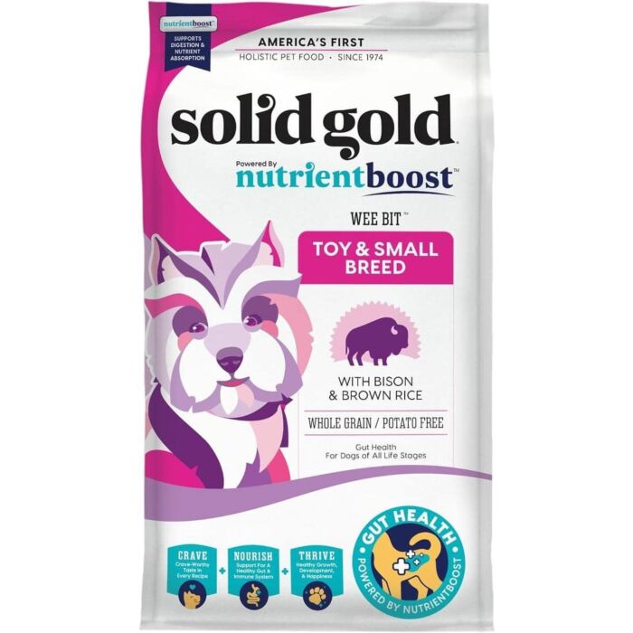 Solid Gold Dog Food - Wee Bit - Small Breed - Bison Brown Rice & Pearled Barley