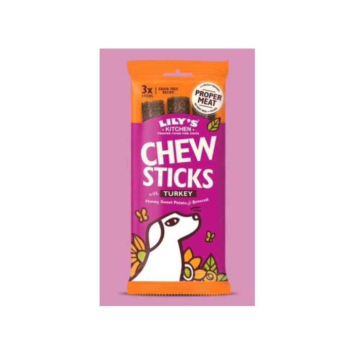 Lilys Kitchen Dog Treat - Chew Sticks with Turkey 120g
