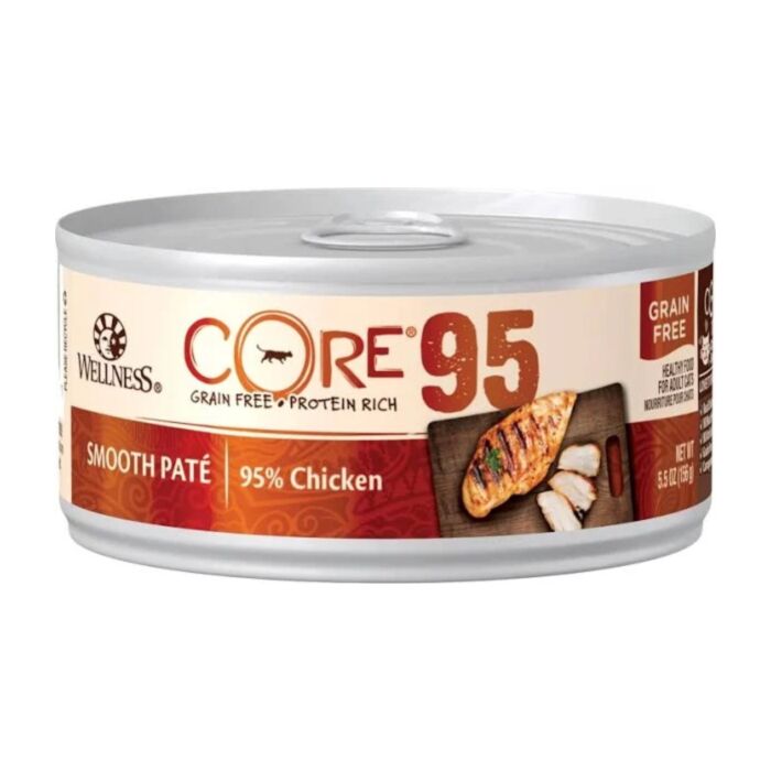 Wellness Cat Canned Food - CORE 95 Grain Free - 95% Beef & Chicken 5.5oz 