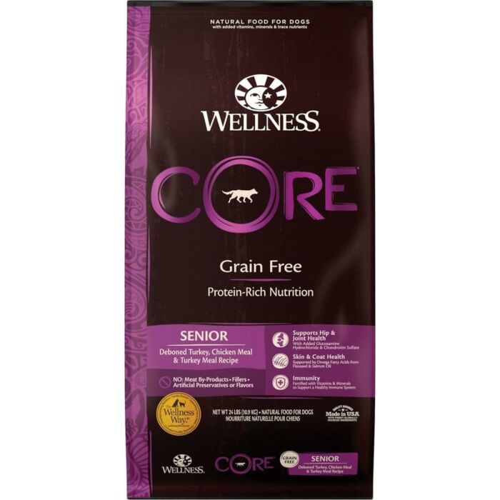 Wellness CORE Grain Free Dog Food - Senior - Turkey & Chicken