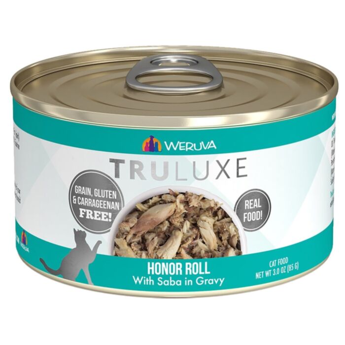 WERUVA TRULUXE Grain Free Cat Can - Honor Roll with Saba in Gravy 3oz