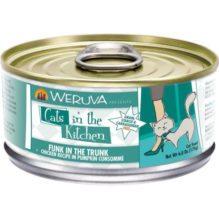 WERUVA Grain Free Cat Canned Food - Funk in The Trunk with Chicken Recipe in Pumpkin Consomme (6oz)
