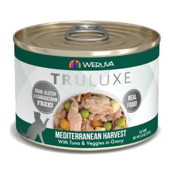 WERUVA TRULUXE Grain Free Cat Can - Mediterranean Harvest with Tuna & Veggies in Gravy 3oz