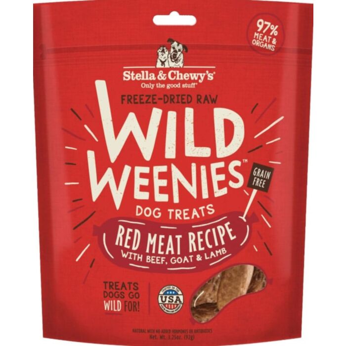 Stella & Chewys Dog Freeze Dried Treats - Wild Weenies Red Meat Recipe 3.25oz