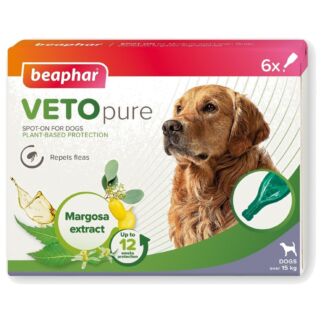 Beaphar VETO Pure 自然滴劑 1盒6支 - 成犬 15kg 或以上