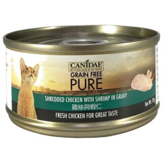 Canidae Wet Cat Food - Pure Shredded Chicken with Shrimp in gravy 70g