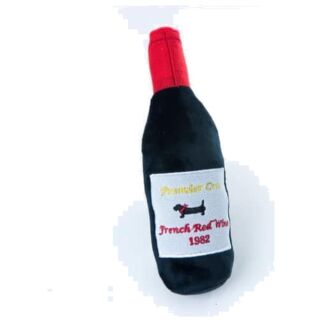 Doggie Goodie 狗狗毛絨發聲玩具 - 紅酒