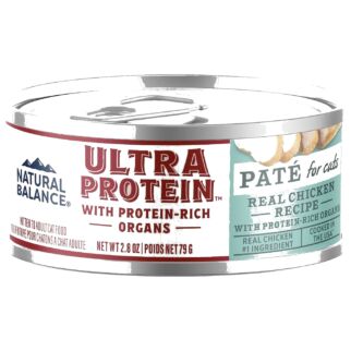 Natural Balance Cat Canned Food - Ultra Protein - Chicken with Protein-Rich Organs Pate 2.8oz