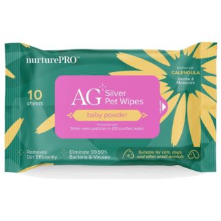 Nurture Pro AG+ Silver Pet Wipes - Baby Powder