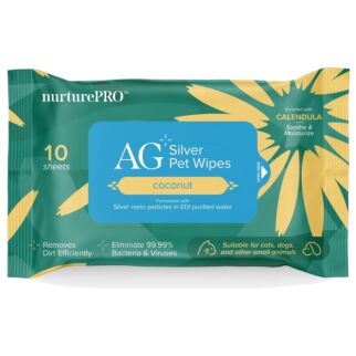 Nurture Pro AG+ 銀離子寵物親膚消毒濕紙巾 - 椰子味 10片裝