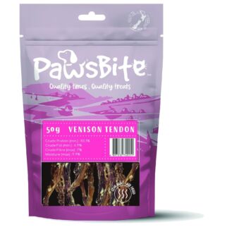 PawsBite 新西蘭狗小食 - 風乾脫水 - 鹿筋 50g